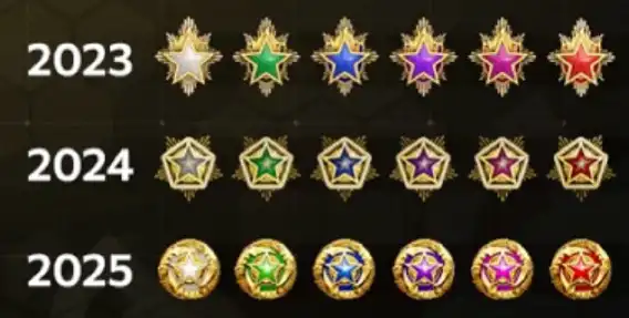 2026 Service Medal color progression