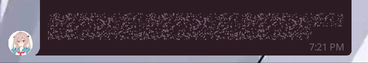 Fictional character thoughts hidden behind Telegram spoiler formatting