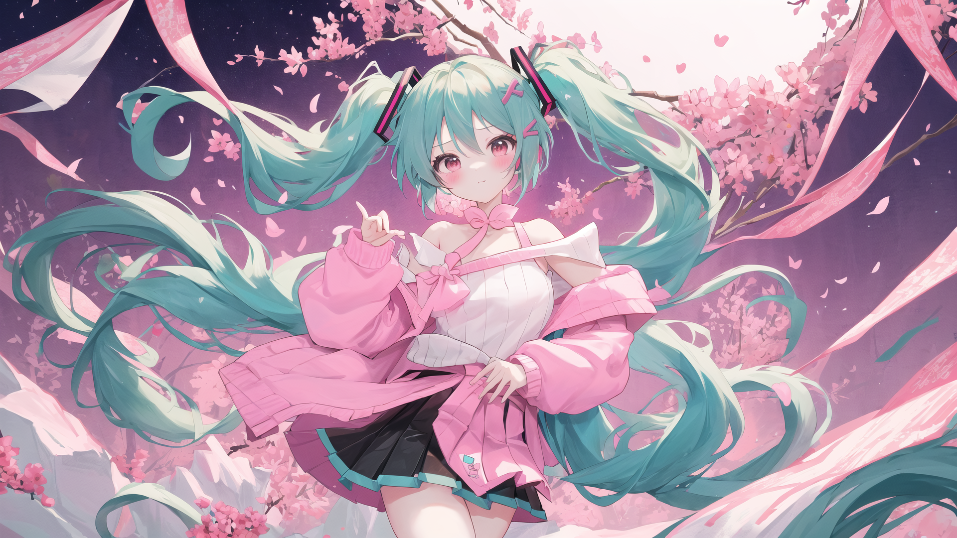 AI-generated cover art for the fan-made Hatsune Miku character