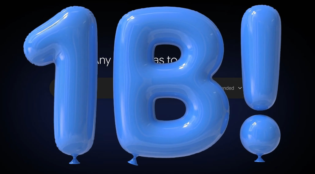Google announcement marking one billion monthly Gemini app users
