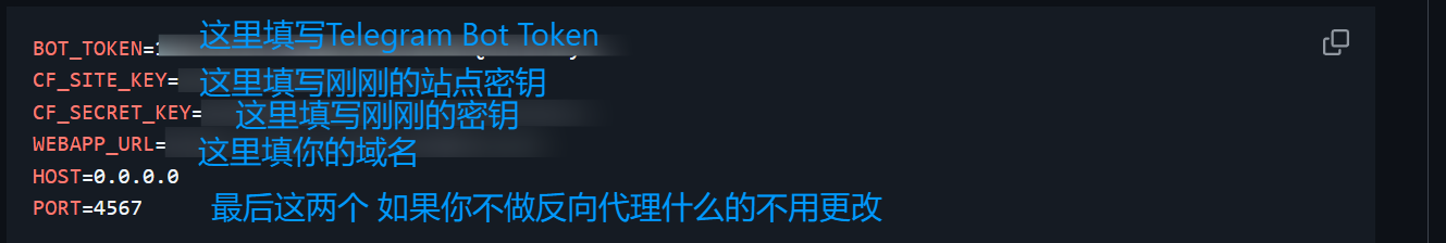 Environment configuration for the Telegram group verification bot